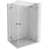 Mexen Lunar Duo Duschkabine, schwenkbar rechts 80 x 70 cm, transparent, Roségold - 834-080P-070L-60-00