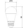 Mexen Nova LED-Lampe E27, G45, 9W, Neutral - 4000K, 945 lm - L101-E27-0940-01