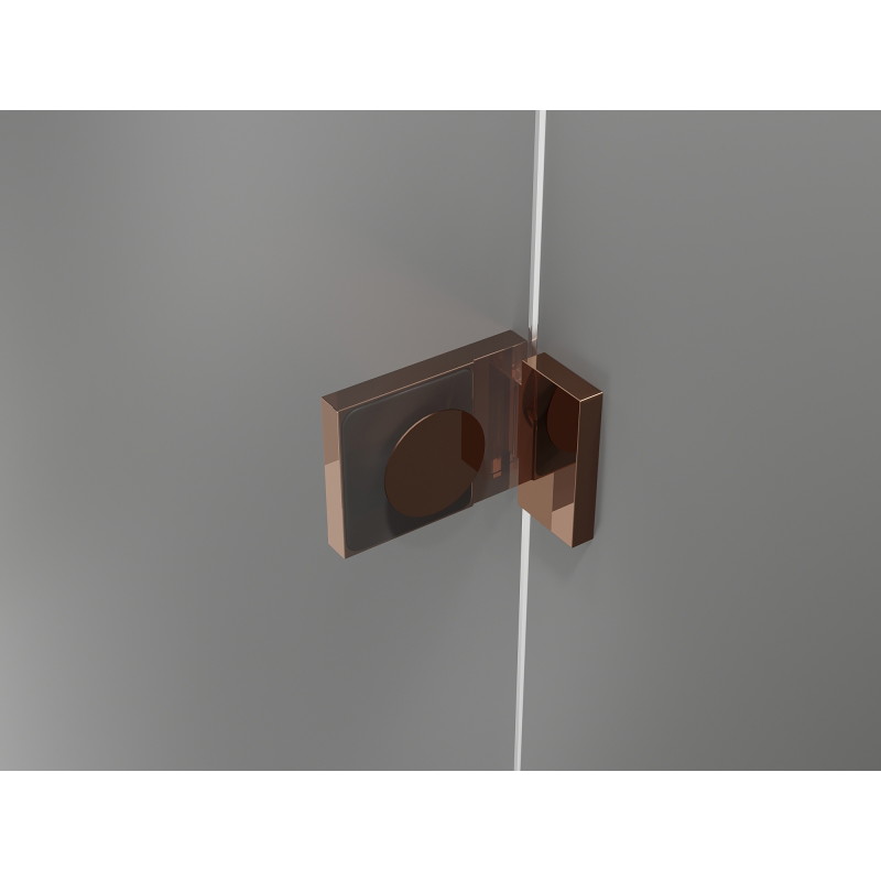 Mexen Lunar Duo Duschkabine Schwenkbar Rechts 115 x 80 cm, Transparent, Roségold - 834-115P-080L-60-00