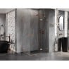 Mexen Lunar Duo Duschkabine schwenkbar rechts 80 x 75 cm, transparent, gebürstetes Kupfer - 834-080P-075L-65-00
