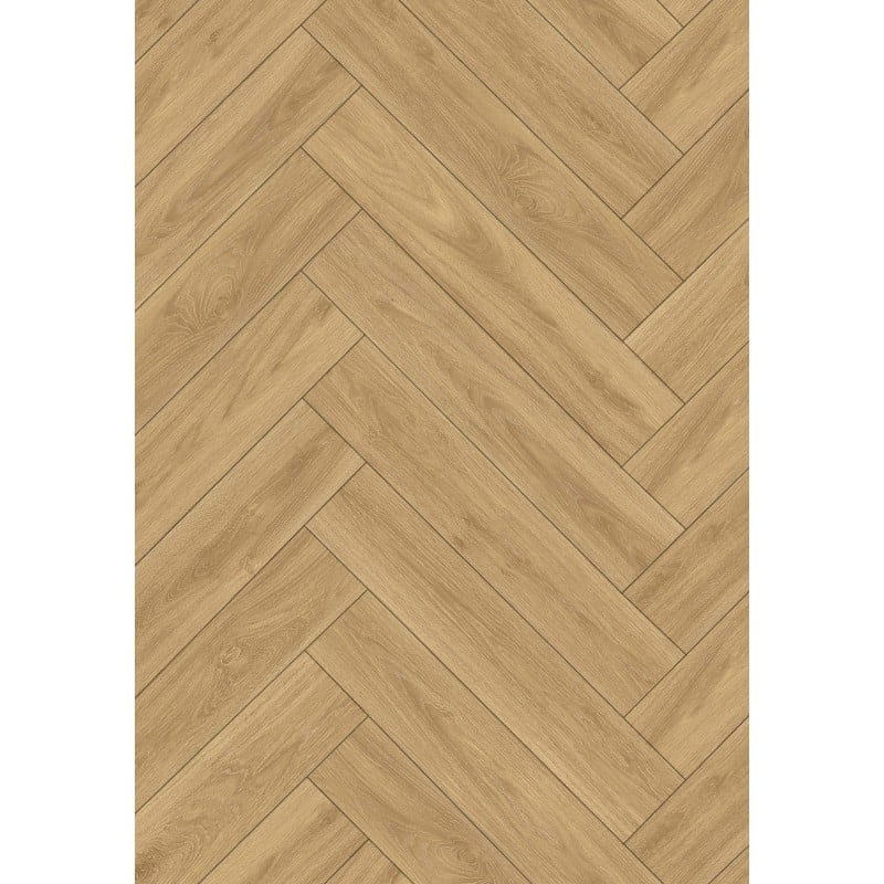 Mexen Cape Coral  Vinylpaneele Fischgrät 635 x 127 mm SPC 6,5 mm Unterlage 1,5 mm, 4 V-Fuge, Eiche - F1196-0635-127-505-4V1-01