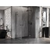 Mexen Lunar Duo Duschkabine, rechts öffnend, 85 x 70 cm, transparent, gebürstetes Gun Gray - 834-085P-070L-66-00