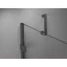 Mexen Lunar Duo Duschkabine, rechts öffnend, 100 x 85 cm, transparent, gebürstetes Gun Gray - 834-100P-085L-66-00