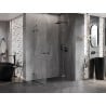 Mexen Lunar Duo Duschkabine, rechts öffnend, 100 x 85 cm, transparent, gebürstetes Gun Gray - 834-100P-085L-66-00