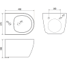 Mexen Carmen hängendes Bidet, matt schwarz - 35884985