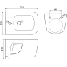 Mexen Margo hängendes Bidet, weiß - 35425100