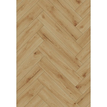 Mexen Beaver Creek Vinylpaneele Fischgrät 635 x 127 mm SPC 6,5 mm Unterlage 1,5 mm, 4 V-Fuge, Eiche - F1188-0635-127-505-4V1-01