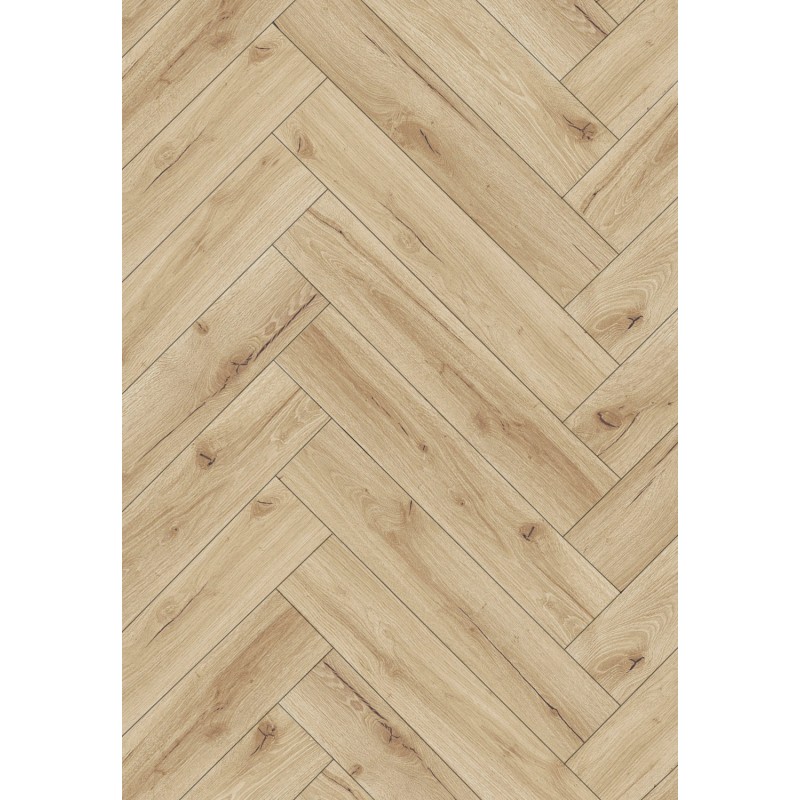 Mexen Sun Valley Vinylpaneele Fischgrät 635 x 127 mm SPC 6,5 mm Unterlage 1,5 mm, 4 V-Fuge, Eiche - F1189-0635-127-505-4V1-01