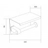 Mexen Papierhalter mit Ablage, Chrom - 701197-00