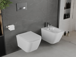 Mexen Madox Rimless WC-Schüssel mit soft-schließendem Slim-Sitz, Duroplast, glänzend weiß - 30154000