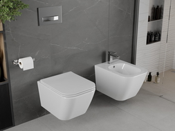 Mexen Madox WC-Schüssel Randlos mit slim Sitz und Absenk-Automatik, duroplast, Weiß - 30154000