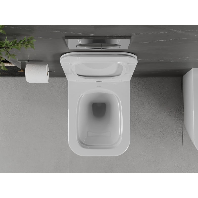 Mexen Madox WC-Schüssel Rimless mit langsam schließendem Slim-Sitz, Duroplast, weiß glänzend - 30154000