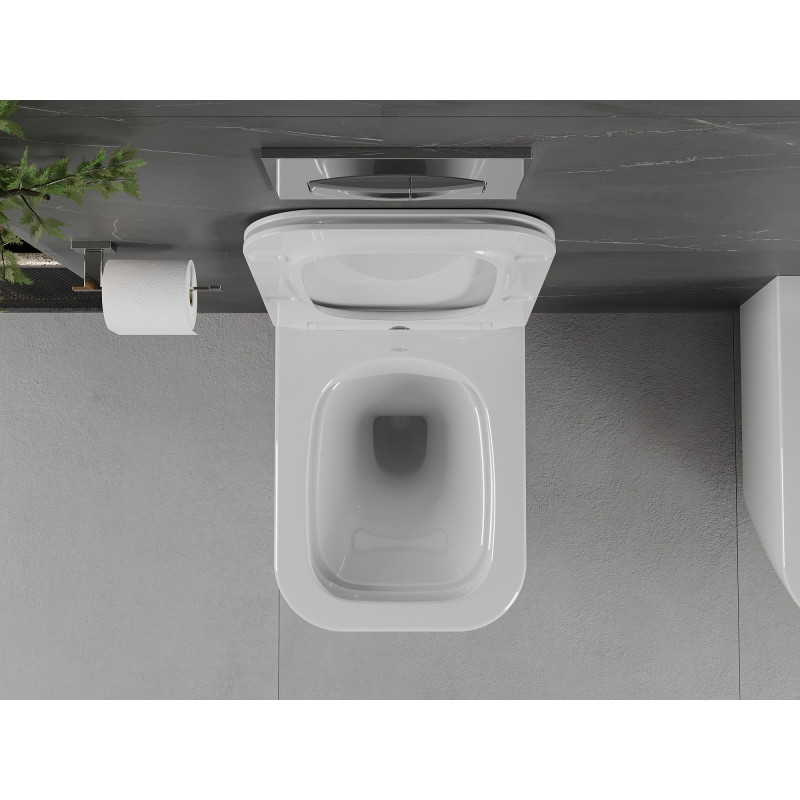 Mexen Madox WC-Schüssel Rimless mit Slim-Absenkautomatik, Duroplast, weiß glänzend - 30154000
