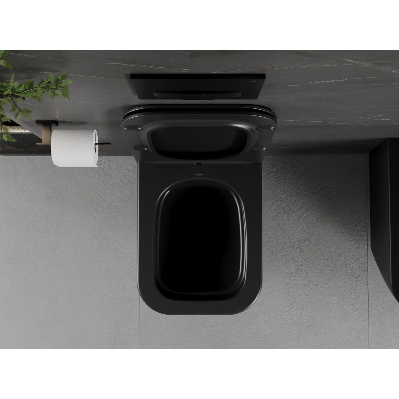 Mexen Madox WC-Schüssel Rimless mit Absenkautomatik Slim, Duroplast, schwarz matt - 30154070