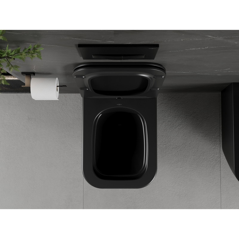 Mexen Madox WC-Schüssel Rimless mit Soft-Close Slim Sitz, Duroplast, schwarz matt - 30154070