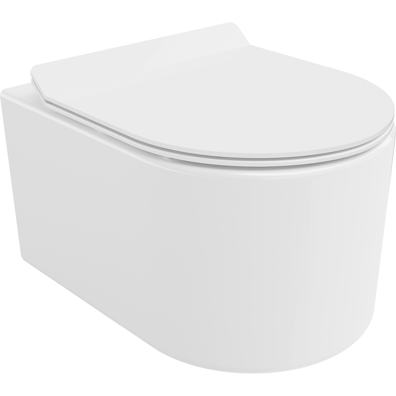 Mexen Sofia WC-Schüssel Rimless mit Slim-Softclose-Sitz, Duroplast, Weiß glänzend - 30540100