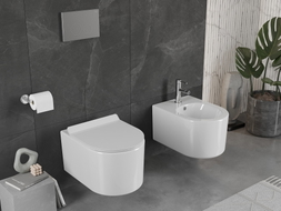 Mexen Sofia WC Schüssel Rimless mit soft-close Slim Sitz, Duroplast, weiß glänzend - 30540100
