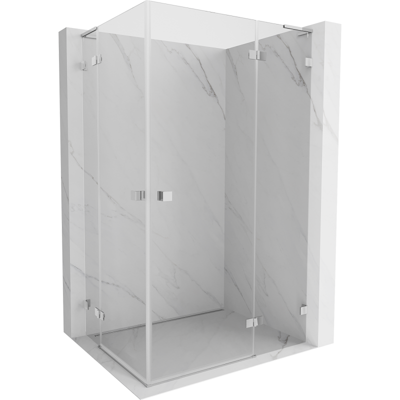Mexen Lunar L Duo Duschkabine Schwingtür Rechts 115 x 75 cm, transparent, chrom - 834L-115P-075L-01-00