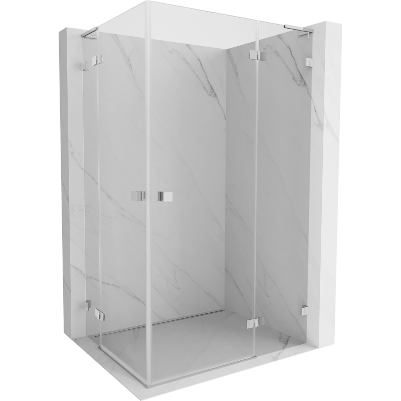 Mexen Lunar L Duo Duschkabine schwenkbar rechts 115 x 80 cm, transparent, Chrom - 834L-115P-080L-01-00