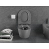 Mexen Lena Rimless WC-Schüssel mit Slim-Softclose-Sitz, Duroplast, dunkelgrau matt - 30224071