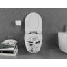 Mexen Lena WC-Schüssel Rimless mit langsam schließendem Slim-Sitz, Duroplast, weißes Muster - 30224099