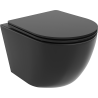 Mexen Lena WC-Schüssel Rimless mit langsam schließendem Slim-Sitz, Duroplast, schwarz matt - 30221085