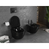 Mexen Lena WC-Schüssel Rimless mit Absenkautomatik Slim, Duroplast, Schwarz Glanz - 30224070