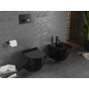 Mexen Lena WC-Schüssel Rimless mit Absenkautomatik Slim, Duroplast, Schwarz Glanz - 30224070