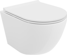 Mexen Lena WC-Schüssel Rimless mit Slim-Softclose-Sitz, Duroplast, Weiß Hochglanz - 30220500