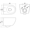 Mexen Lena WC-Schüssel Rimless mit Slim-Softclose-Sitz, Duroplast, Weiß Hochglanz - 30220500