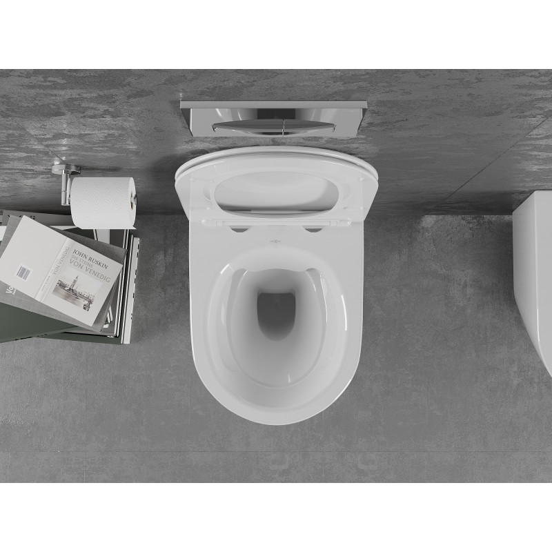 Mexen Lena WC-Schüssel Rimless mit Slim Absenkautomatik, Duroplast, weiß glänzend - 30220400