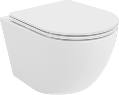 Mexen Lena WC-Schüssel Rimless mit schlankem, sanft absenkendem Sitz, Duroplast, weiß glänzend - 30220300