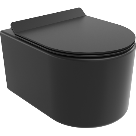 Mexen Sofia WC-Schüssel Rimless mit Slim-Soft-Close-Sitz, Duroplast, Schwarz Matt - 30540185