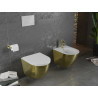 Mexen Lena WC-Schüssel Rimless mit Slim-Absenkautomatik-Sitz, Duroplast, weiß/goldenes Schuppenmuster - 30224008