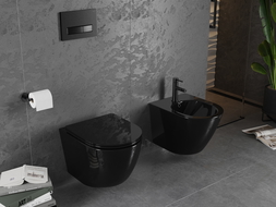 Mexen Lena wandmontiertes Bidet, Schwarz - 35224870