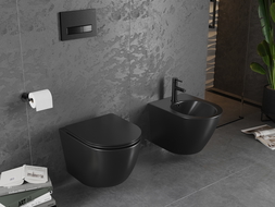 Mexen Lena wandmontiertes Bidet, Schwarz matt - 35224885