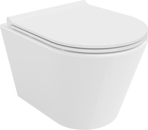 Mexen Rico Rimless WC-Schüssel mit langsam schließendem Slim-Deckel, Duroplast, weiß glänzend - 30720500