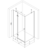 Mexen Roma Duschkabine mit Schwingtür 70 x 100 cm, transparent, Chrom - 854-070-100-01-00