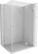 Mexen Lunar Duo Duschkabine mit schwenkbarer Tür rechts 115 x 85 cm, transparent, gebürstetes Nickel - 834-115P-085L-97-00