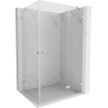 Mexen Lunar Duo Duschkabine schwenkbar rechts 120 x 85 cm, transparent, gebürsteter Nickel - 834-120P-085L-97-00