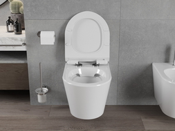 Mexen Rico WC-Schüssel Randlos mit slim Sitz und Absenk-Automatik, duroplast, Weiß - 30720100