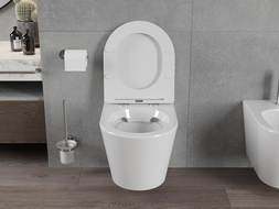 Mexen Rico WC-Schüssel Randlos mit slim Sitz und Absenk-Automatik, duroplast, Weiß - 30720300