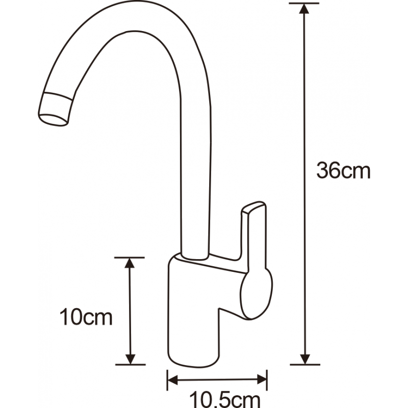 Mexen Ebro Küchenarmatur, schwarz - 671500-70