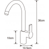 Mexen Ebro Küchenarmatur, schwarz - 671500-70