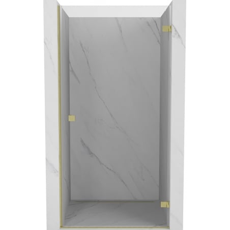 Mexen Lunar-B Rechts öffnende Duschdrehtür 45 cm, transparent, gold gebürstet - 832-045-000-55-00-P