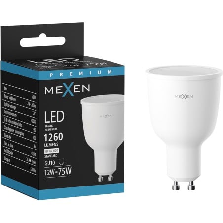 Mexen Nova LED-Glühbirne GU10, 12W, Neutral - 4000K, 1260 lm - L108-GU10-1240-01
