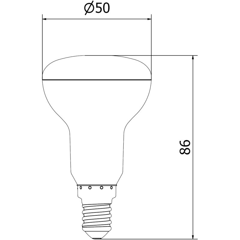 Mexen Nova LED-Glühlampe E14, R50, 3W, Kalt - 6500K, 315 lm - L103-E14-0365-01