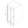Mexen Lima faltbare Duschabtrennung 70 cm, transparent, Chrom - 856-070-000-01-00