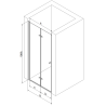 Mexen Lima faltbare Duschabtrennung 70 cm, Graphit, Chrom - 856-070-000-01-40