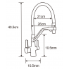 Mexen Duo Küchenarmatur, Chrom/Schwarz - 671701-07